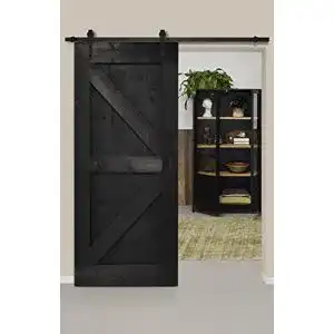 Holzschiebetür Barnwoodweb Lofttür Vintage Schwarz Fichte