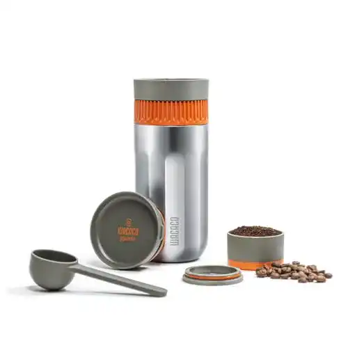 Tragbare Espressomaschine WACACO Pipamoka, Edelstahl
