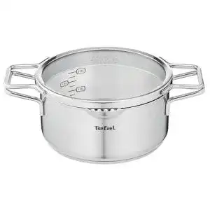 Kochtopf 20 cm Tefal H85244 Nordica mit Glasdeckel, Doppelgriffe