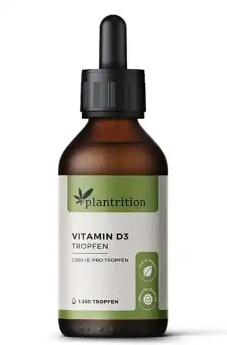 Vitamin-D3-Tropfen plantrition, 1.350 Tropfen Vitamin D Öl 50ml