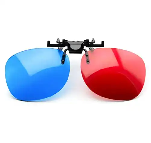 3D-Brille PRECORN 3D Brille rot blau Clip-On für Brillenträger