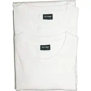 Unterhemd Herren OLYMP T-Shirt Doppelpack Rundhals weiß