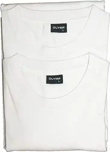 Unterhemd Herren OLYMP T-Shirt Doppelpack Rundhals weiß
