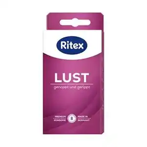 Ritex-Kondom Ritex LUST Kondome, Genoppt und gerippt, 8 Stück