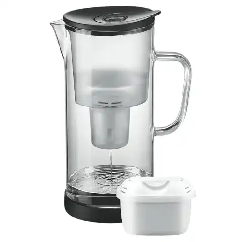 Wasserfilter SILBERTHAL Wasser Filterkanne, Glas inkl. 1 Kartusche