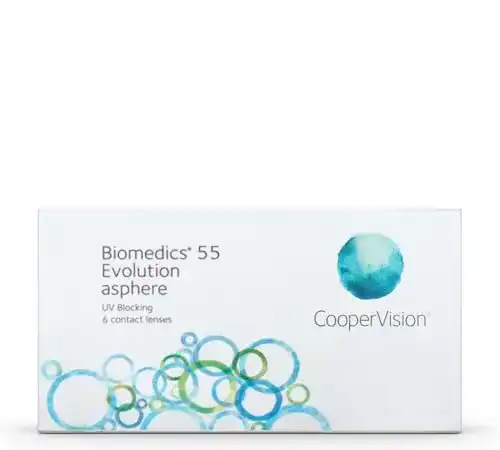 Kontaktlinsen Biomedics 55 Evolution Monatslinsen weich, 6 Stück