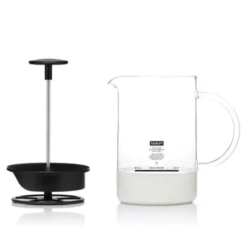 Hand-Milchaufschäumer Bodum 1446-01 mit Glasgriff Latteo