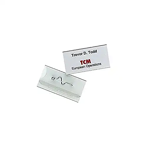 Namensschild Durable, Wellennadel, verdeckte Spitze, 10 St.