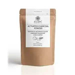 Aktivkohle für die Zähne elivan organics Aktivkohle Pulver, 40 g