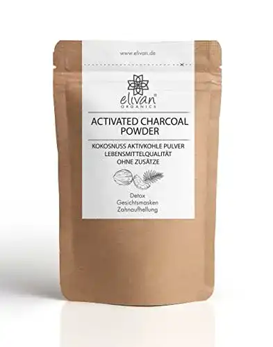 Aktivkohle für die Zähne elivan organics Aktivkohle Pulver, 40 g