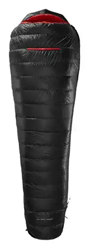 Yeti-Schlafsack YETI VIB 400, Black/Fiery Red Daunenschlafsack