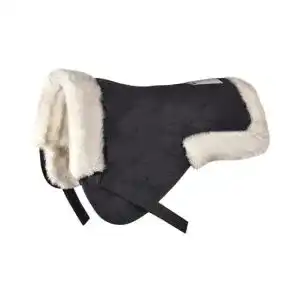 Sattelpad Waldhausen mit Synthetic Lammfell, schwarz/natur
