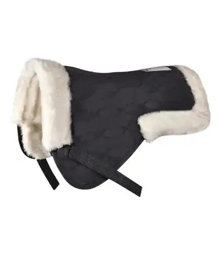 Sattelpad Waldhausen mit Synthetic Lammfell, schwarz/natur