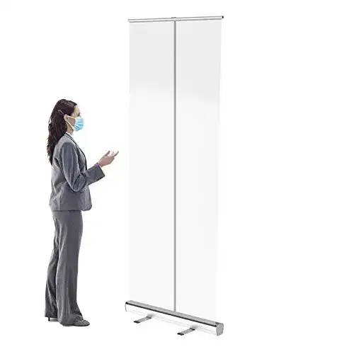 Spuckschutz-Roll-up HLMBQ Transparente Hygieneschutz Rollup