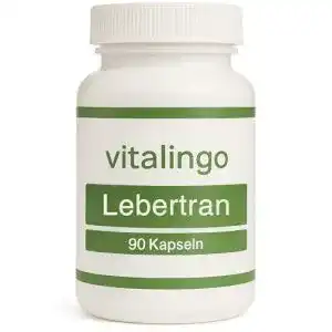 Lebertran vitalingo Kapseln, Glutenfrei und hochdosiert, 90 Kapseln