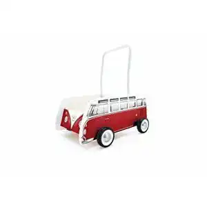 Lauflernwagen mit Bremse Hape E0379 Bulli Lauflernwagen rot