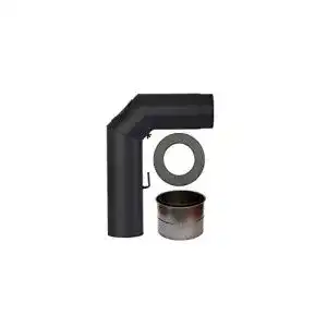 Ofenrohr COLOR EMAJL -Set, 130 mm, schwarz 2003140