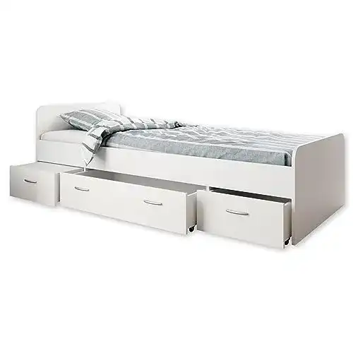 Kinderbett 90×200 Stella Trading BORO Modern, 3x Schubkästen