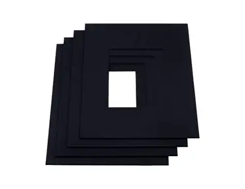 Passepartout LIVINGTREE ® 5X schwarz, Außengröße: 10×10 cm