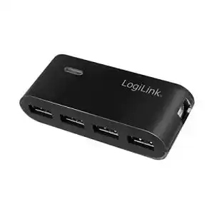 USB-Hub mit Netzteil LogiLink UA0085 4-Port Hub USB 2