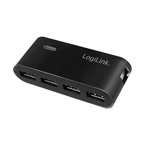 USB-Hub mit Netzteil LogiLink UA0085 4-Port Hub USB 2