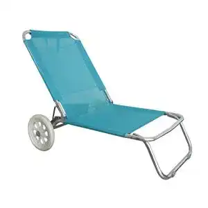 Strandliege mit Rollen O’Beach Liegestuhl mit Rädern und Vordach