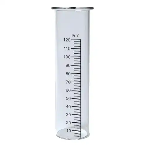 Regenmesser naninoa Niederschlagsmesser aus Glas, ca 15 cm