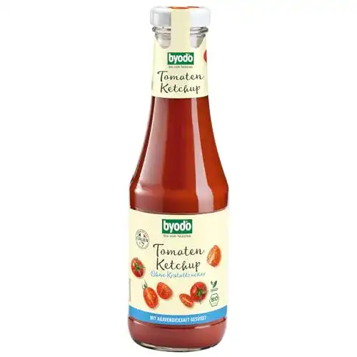 Ketchup Byodo Bio Tomaten ohne Kristallzucker, (6 x 500 ml)