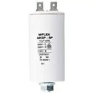 Anlaufkondensator MIFLEX 10µF 450V 35x65mm Stecker M8