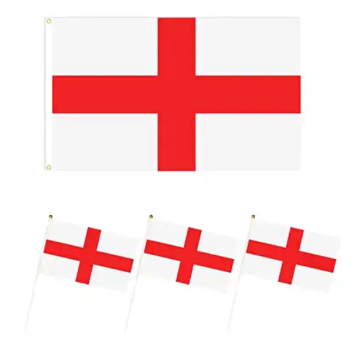 Die beste England-Flagge ZWZNBL 1 Stück 90 * 150 cm und 3 Stück 14 * 21 cm 2026 Test Bestseller England-Flagge ZWZNBL 1 Stück 90 * 150 cm und 3 Stück 14 * 21 cm