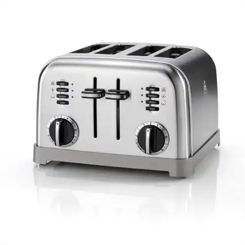4-Schlitz-Toaster Cuisinart, Edelstahl mit 6 Bräunungsstufen