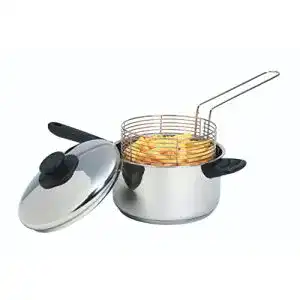 Frittiertopf Kitchen Craft KitchenCraft, mit Frittierkorb und Deckel