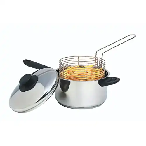 Frittiertopf Kitchen Craft KitchenCraft, mit Frittierkorb und Deckel