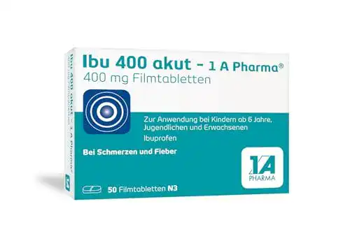 Ibuprofen 1A PHARMA Ibu 400 akut, 1 A Pharma, 400 mg Tabletten