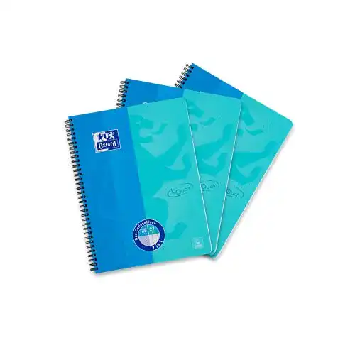 Collegeblock Oxford Touch Duo A4 kariert u. liniert, 80 Blatt, 3 St.
