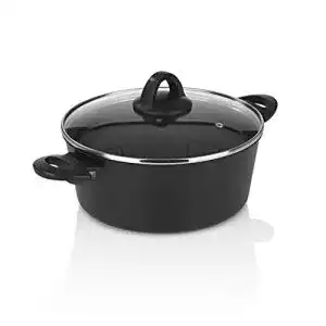 Kochtopf Induktion Bratoni Aluminium-Kochtopf mit Glasdeckel