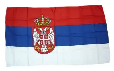 Serbien-Flagge Fahnenwelt Fahne Stockflagge Serbien 30 x 45 cm