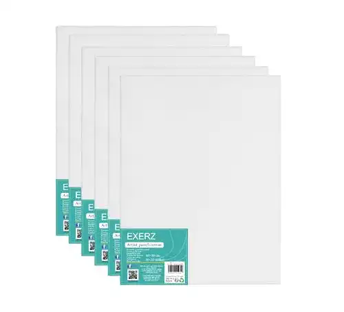 Malkarton EXERZ 40x50cm Leinwand-Panele 6 Stück 0.3cm dick