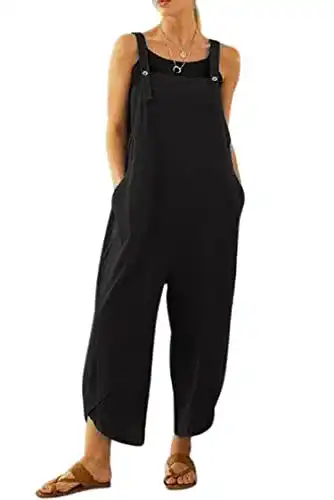 Latzhose Damen VEVESMUNDO Damen Latzhose Sommer Baggy