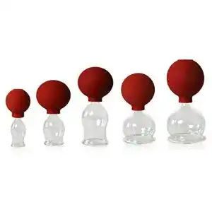 Schröpfglas Lauschaer Glas 5er -Set mit Ball 20-30-40-50-60mm