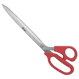 Tapezierschere Clauss 18190 Schere, abgewinkelt, 29,3 cm, rot