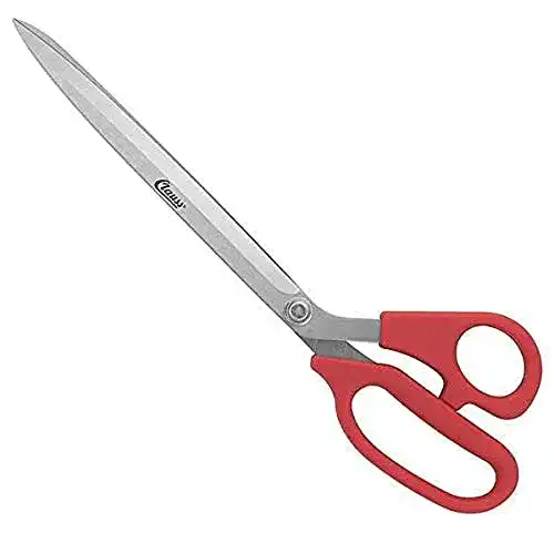 Tapezierschere Clauss 18190 Schere, abgewinkelt, 29,3 cm, rot