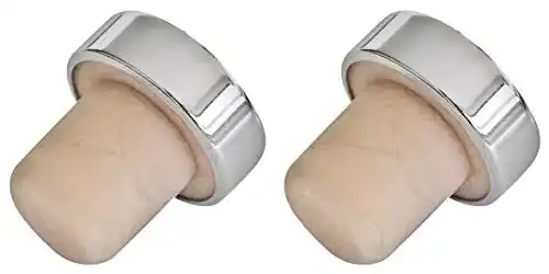 Weinflaschenverschluss FACKELMANN Chrom 3cm 2 Stück