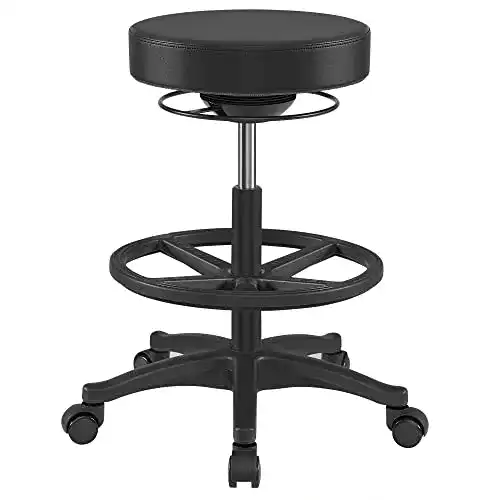 Rollhocker SONGMICS Bürohocker, ergonomischer Arbeitshocker