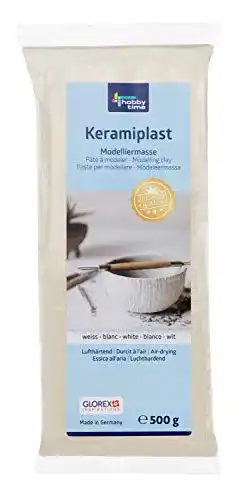 Modelliermasse Glorex 6 8070 101 Keramiplast, lufthärtend, weiß