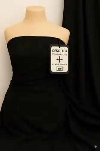 Lycra-Stoff www.fabrics-city.de Fabrics-City% SCHWARZ HOCHELASTISCH