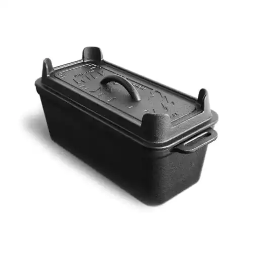 Brotbackform mit Deckel BURNHARD Gusseisen 3,5 L rechteckig