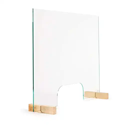 Spuckschutz Echtglas Glas Expert Spuckschutz mit Durchreiche