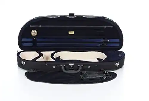Geigenkasten M-Case Geigenkoffer Schaumstoff 4/4 marineblau