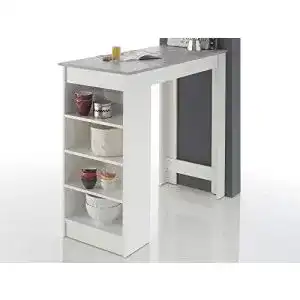 Bartisch möbelando Esstisch Tresentisch, Rosalyn, Beton/Weiß
